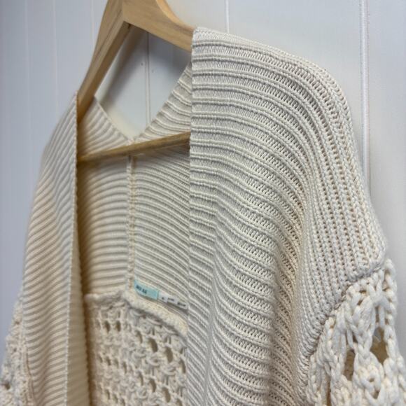 Kimchi Blue Womens‎ Boho Chic Chunky Fisherman Vibes Open Knit Cardigan Size XS - Picture 9 of 9